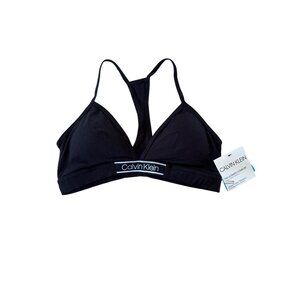 Calvin Klein Bra Womens Medium Lightly Lined Triangle Black
